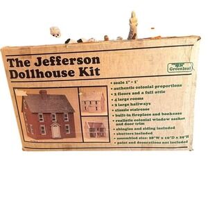 Greenleaf The Jefferson Dollhouse Kit No 8014 Vintage Colonial Wood 1:12 Scale